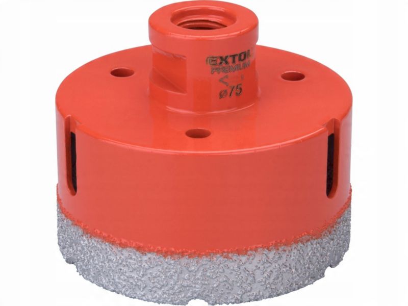 Otwornica diamentowa koronka wiertło Extol Craft 75 mm M14 do gresu płytek glazury 1 szt