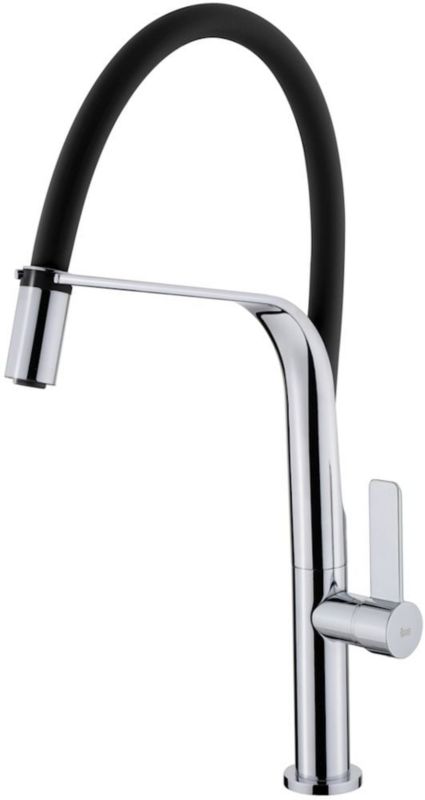 Bateria kuchenna Teka FO 997 czarna z elastyczną wylewką, anti-scale, 1 szt.