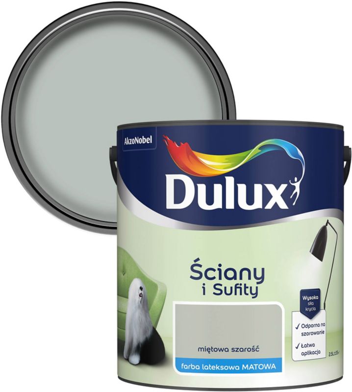 Farba Dulux Ściany i Sufity miętowa szarość 2,5 l