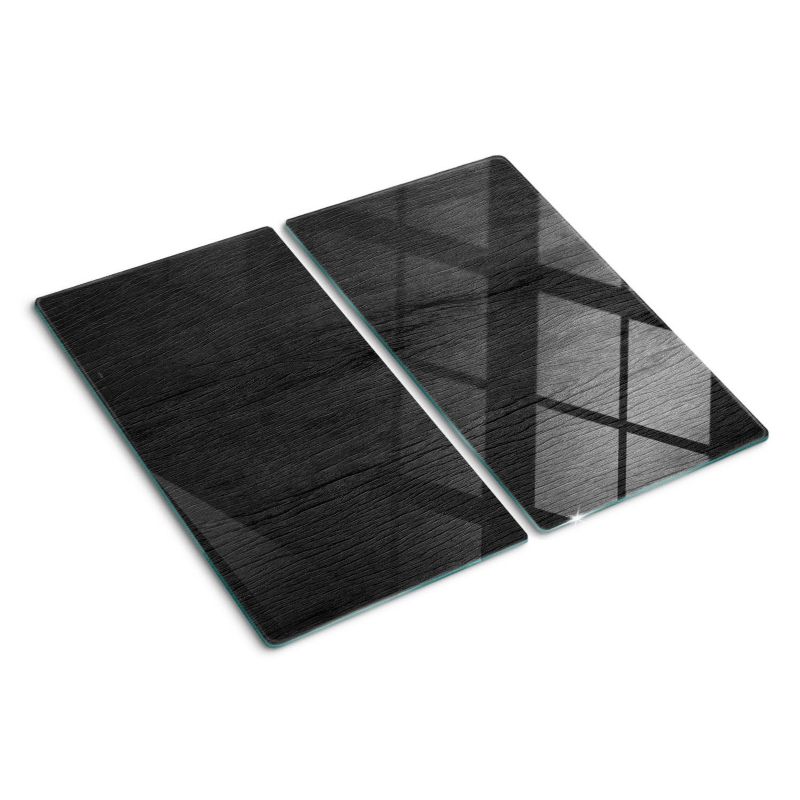 Deska szklana Tulup 2x30x52 cm Czarny Drewno Deska 1 szt.