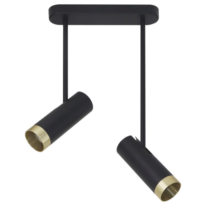 Lampa Sanico Goldlux PORTO 2xGU10 sufitowa czarna/złota IP20 - 1 szt.