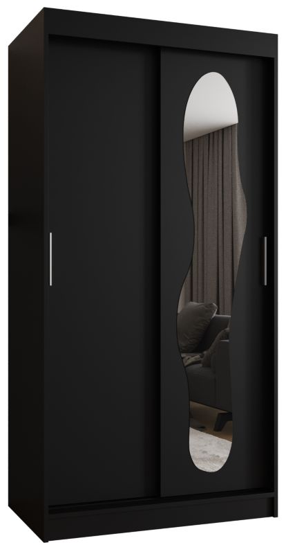 Szafa przesuwna Garderoba Abiks ULTRA 100 czarny mat 1szt.