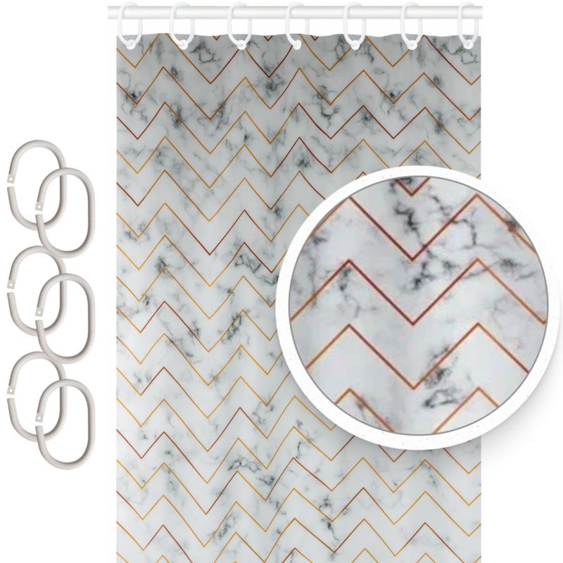 Zasłona prysznicowa Estiva tekstylna 180x200 wzór nova 1 szt.