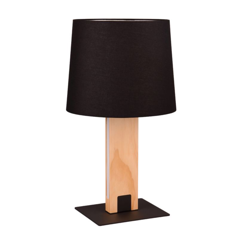 Lampa stołowa Trio Rahul jasne drewno-czarna drewniana 1 x E27 x 40W IP20 wym: 50 x 28 x 28 cm drewno - 1 szt.