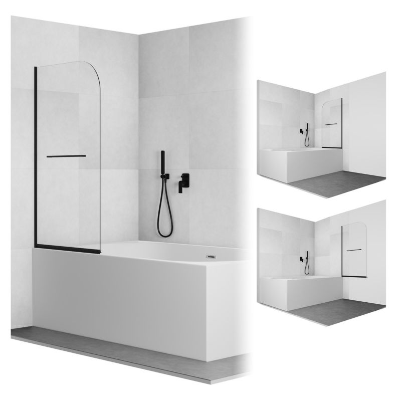 Parawan nawannowy 140x100 składany SALIX SEVANTE czarny 1 szt.