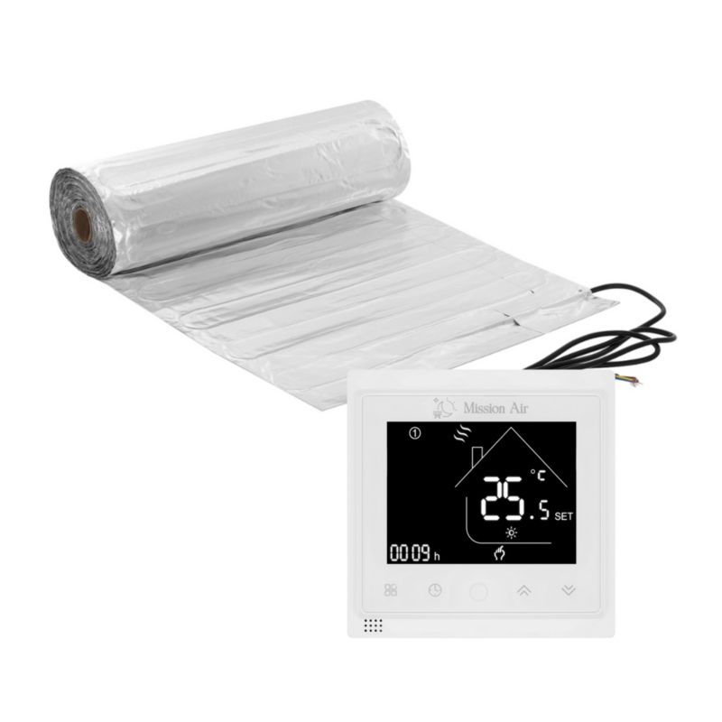 Zestaw mat grzewczych pod płytki Mission Air MA-160 4,5m² + Libra Biały 1szt