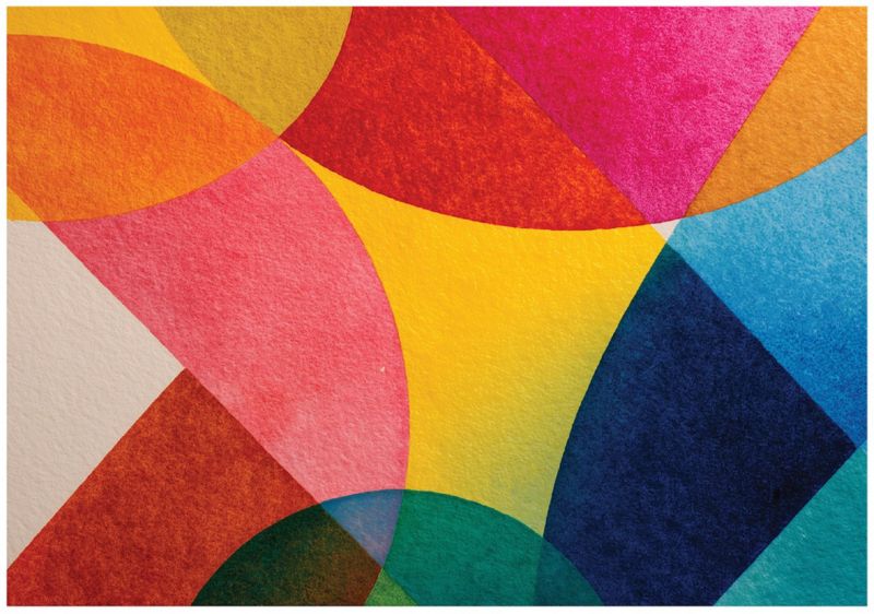 Fototapeta WALLARENA Do Sypialni Salonu Na Flizelinie Art Deco Abstrakcja Geometryczna Kolorowy 400x280 cm 16201VX8 1 szt.