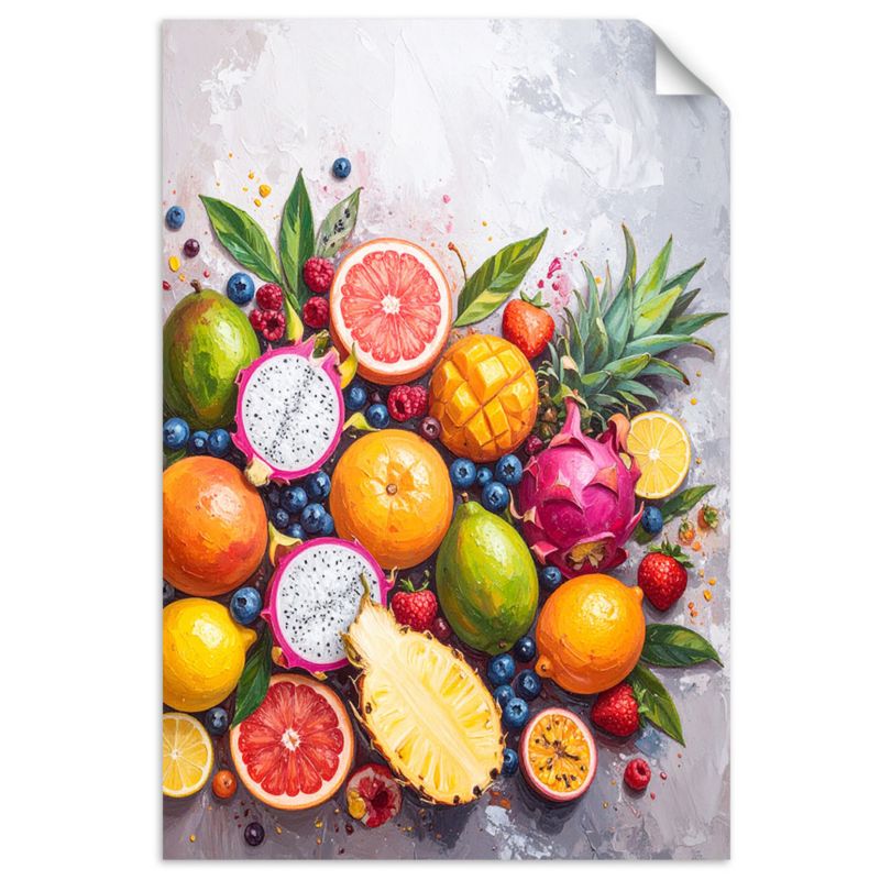 Naklejka na ścianę Feeby Egzotyczne Kolorowe owoce 80x120cm 1szt