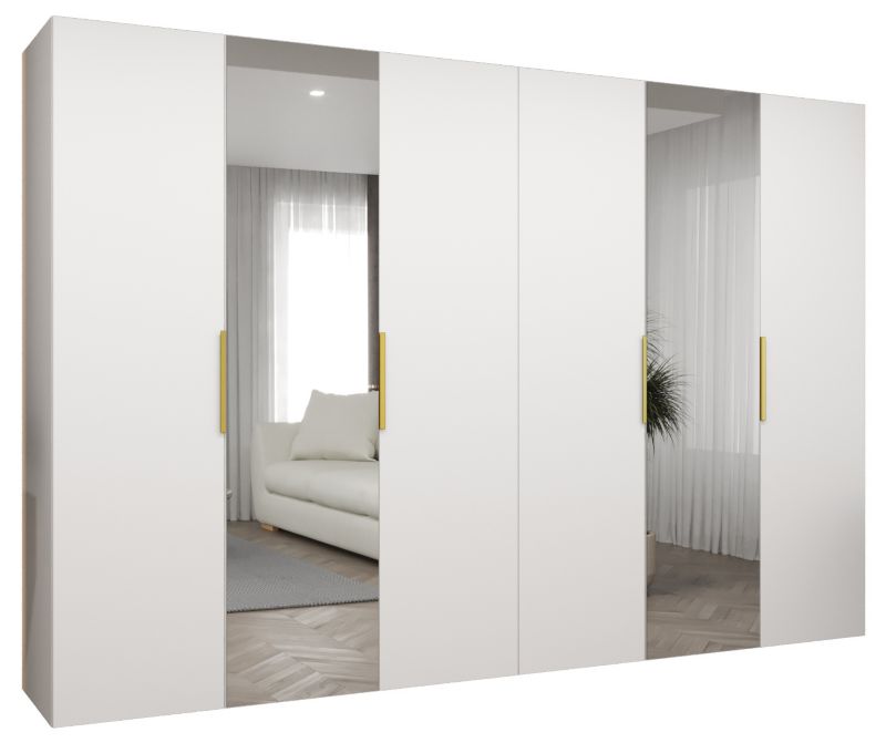 Szafa uchylna Abiks MARBELLA 2 300 wys 202 cm Biały + Złoty 1 szt