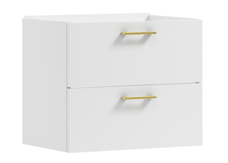 Szafka łazienkowa ADK MEBLE LUNA 50 wisząca biały/GOLD 1 szt.