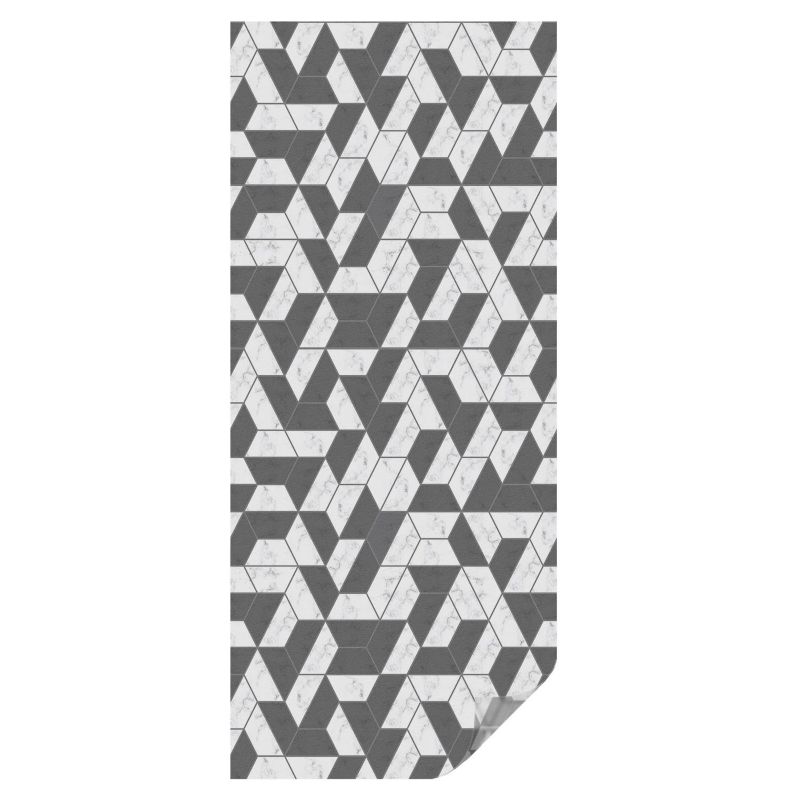 Folia Dekoracyjna na Szybę Tulup 50x116 cm Witraż Samoprzylepny Geometryczne iluzje 1 rol.