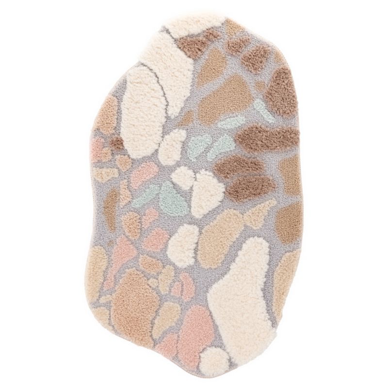 Dywanik łazienkowy Shaggy 3D Gaia e-floor 60x100 cm kamyki wielokolorowy 1 szt