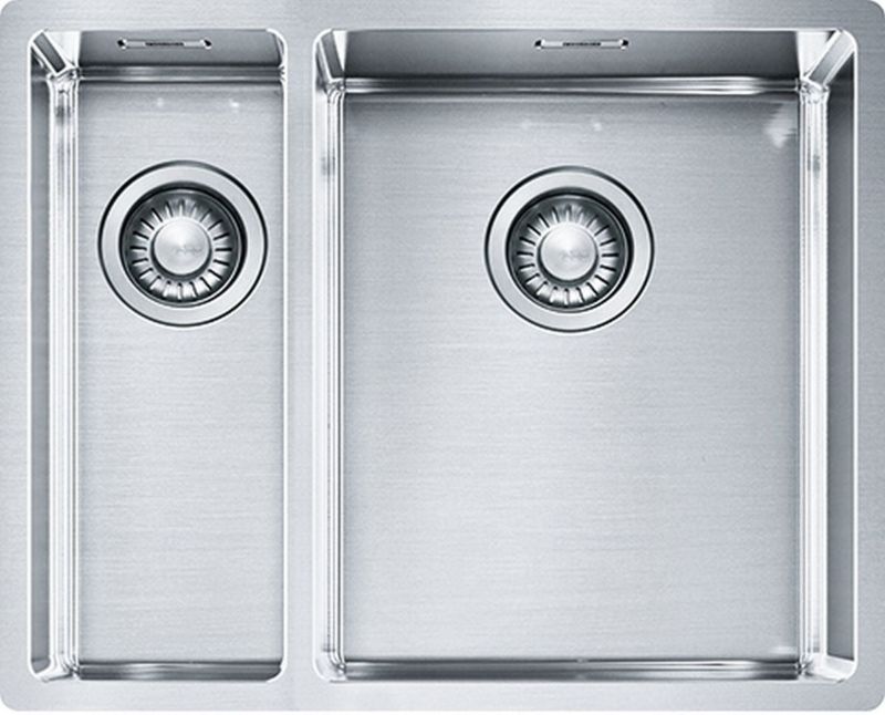 Zlewozmywak Franke Box stalowy 56x45 cm, 1,5-komorowy, montaż pod zabudowę, 1 szt.