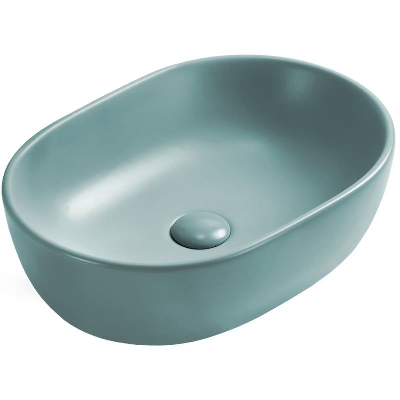 Umywalka nablatowa Mexen Viki zielona jasna 48x35 cm 1 szt.