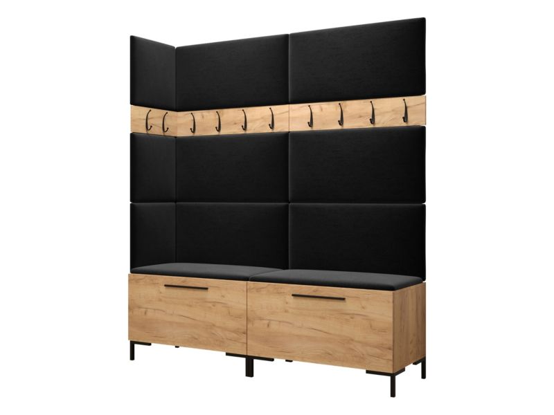 Garderoba MIRJAN 24 Zilion V dąb craft + czarny 1 kpl.