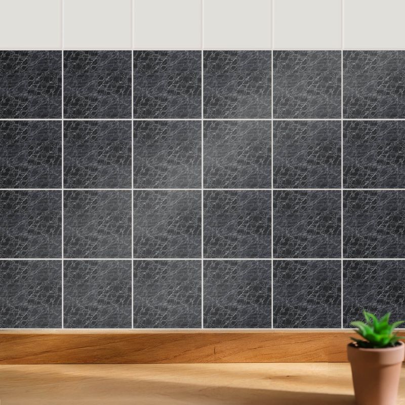 Naklejki na kafelki Wallfluent 20x20 cm Abstrakcyjna struktura 3D samoprzylepna folia 24 szt.