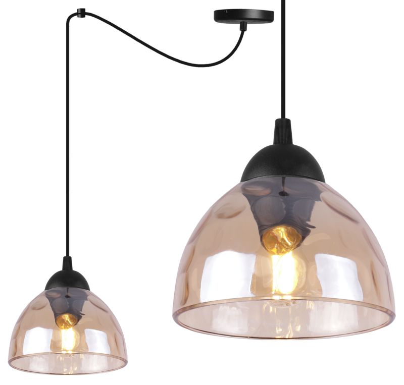 Lampa sufitowa wisząca Light Home LH Pająk Venice 1x E27 60W klosz miodowy 1szt.