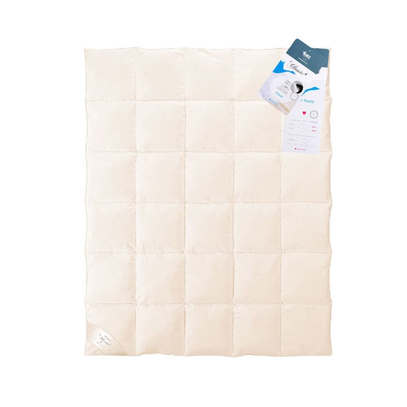 Kołdra AMZ Pierze 135/140x200 cm Kremowy Ciepła 1 szt.