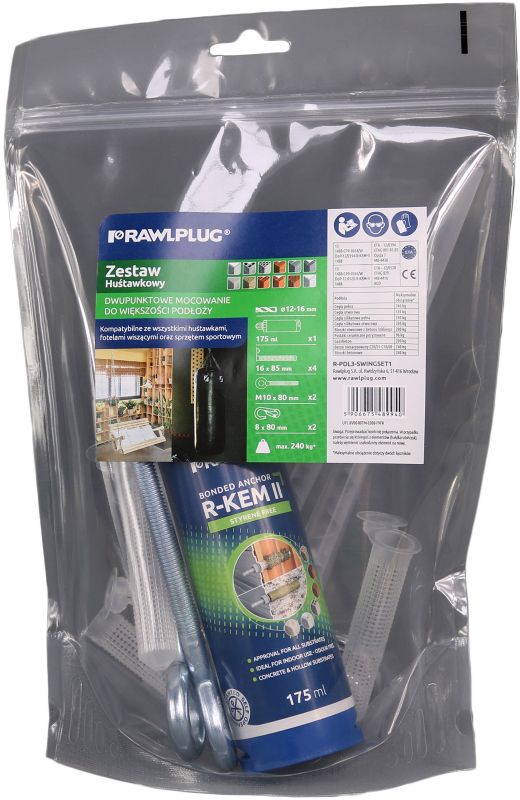 Zestaw huśtawkowy Rawlplug sufitowy dwupunktowy z kotwą