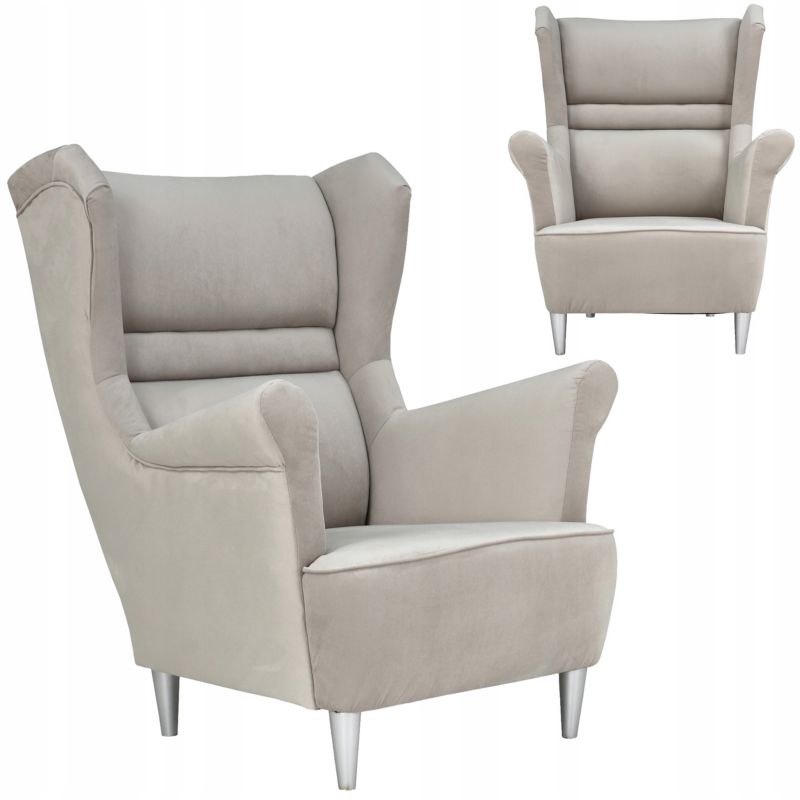 Fotel uszak do salonu Family Meble Zoja beżowy 1szt