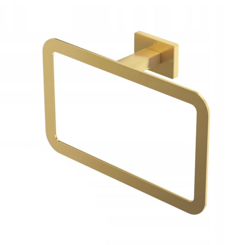 Uchwyt Kwadratowy Drążek Na Ręcznik Łazienkowy Caro Złoty Wieszak 1 szt.