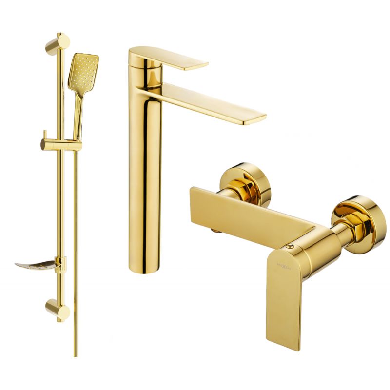 Zestaw natryskowy Mexen Zero złoty 1 szt.