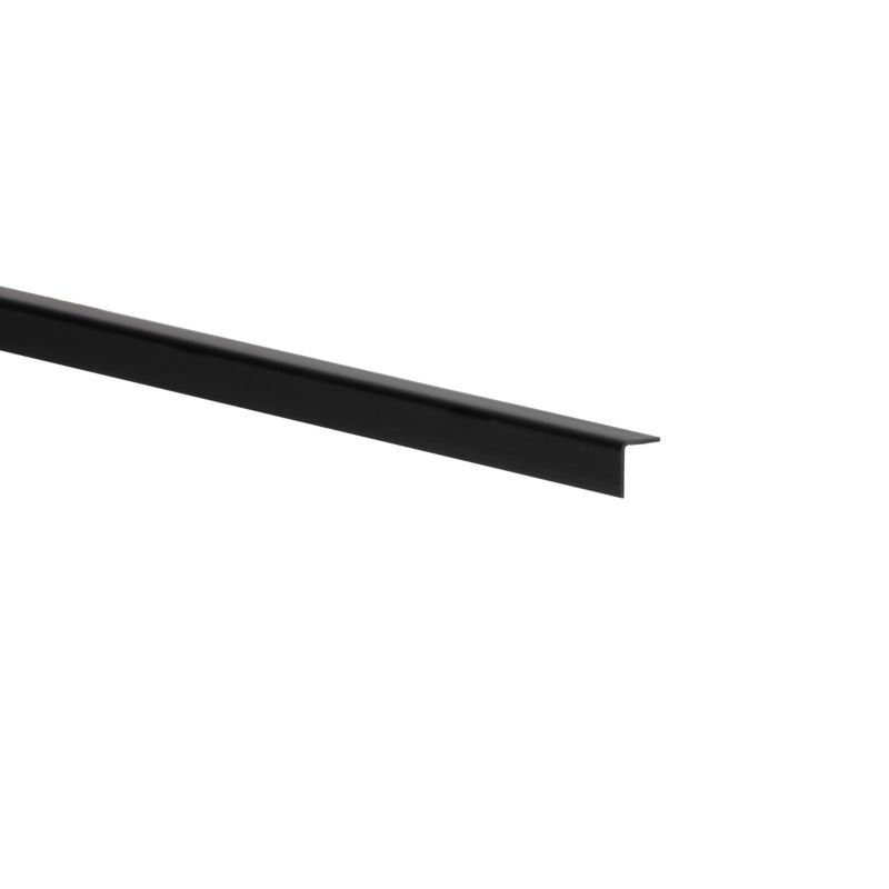 Kątownik PVC 2600 x 10 x 10 x 1 mm czarny połysk
