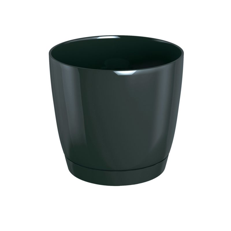 Doniczka okrągła Prosperplast Coubi 28 cm grafitowa