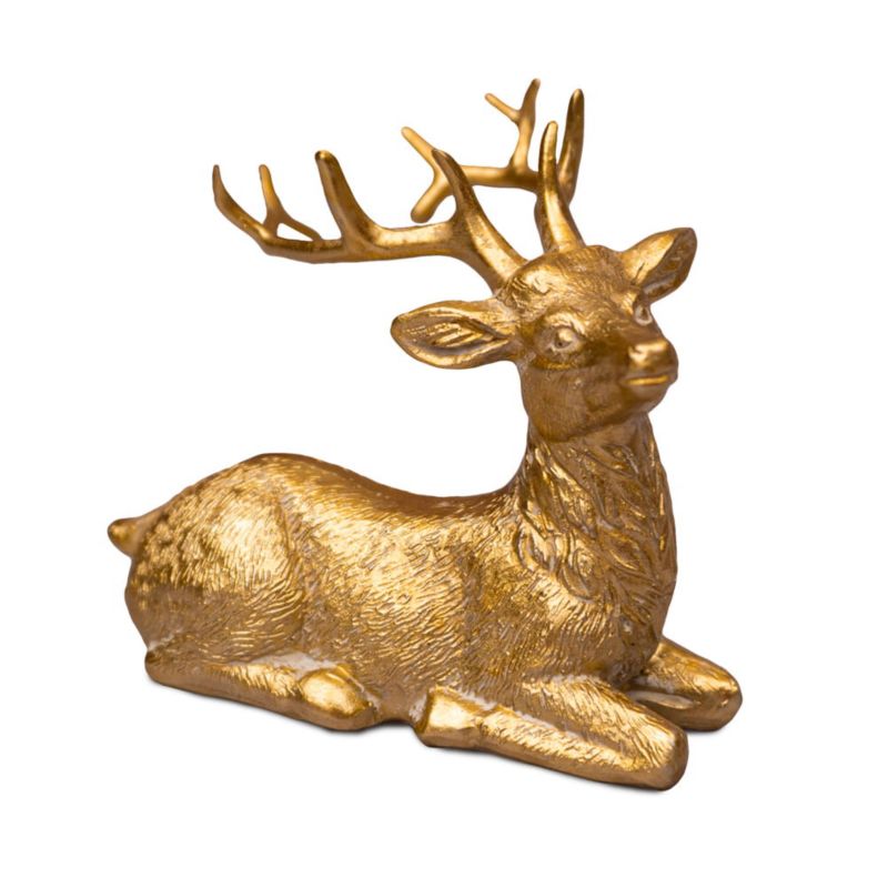 Figurka dekoracyjna renifer złoty, Solis Decor by Aleksandra Sobota, 8 cm, 1 szt.