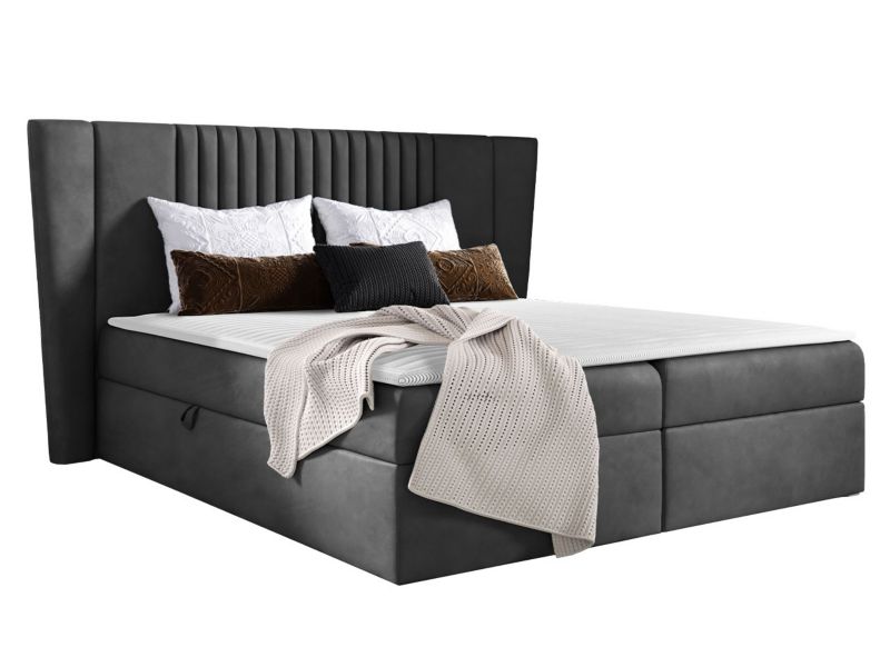 Łóżko kontynentalne MIRJAN 24 Spark 120x200 grafitowy 1 szt.