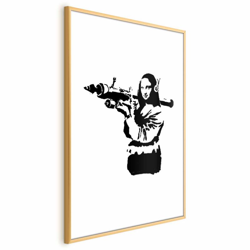 Plakat Artgeist Banksy Mona Lisa 21x30 cm z ramą złotą 1 szt