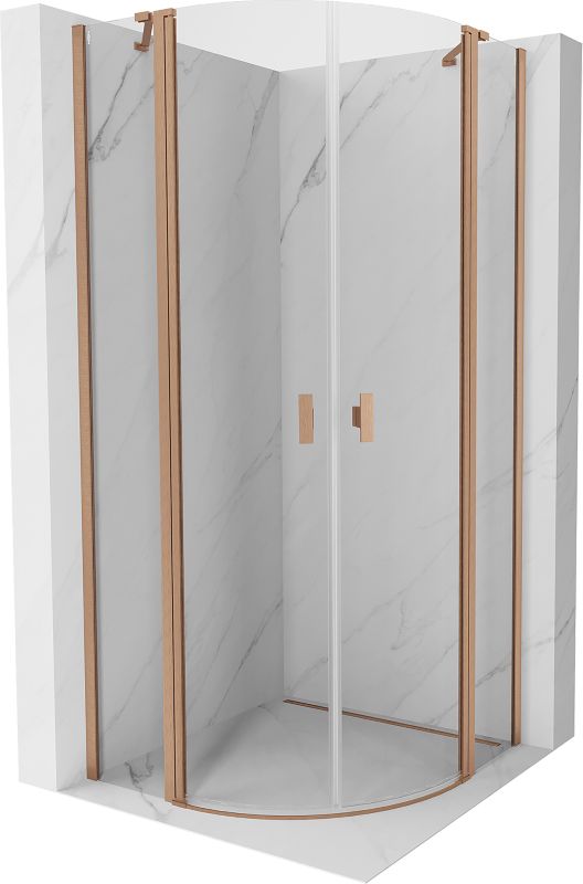 Kabina prysznicowa półokrągła Mexen Mist miedź szczotkowana 100x100 cm 1 szt