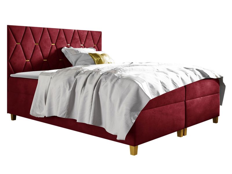 Łóżko kontynentalne MIRJAN 24 Inez 180x200 karminowa czerwień 1 szt.