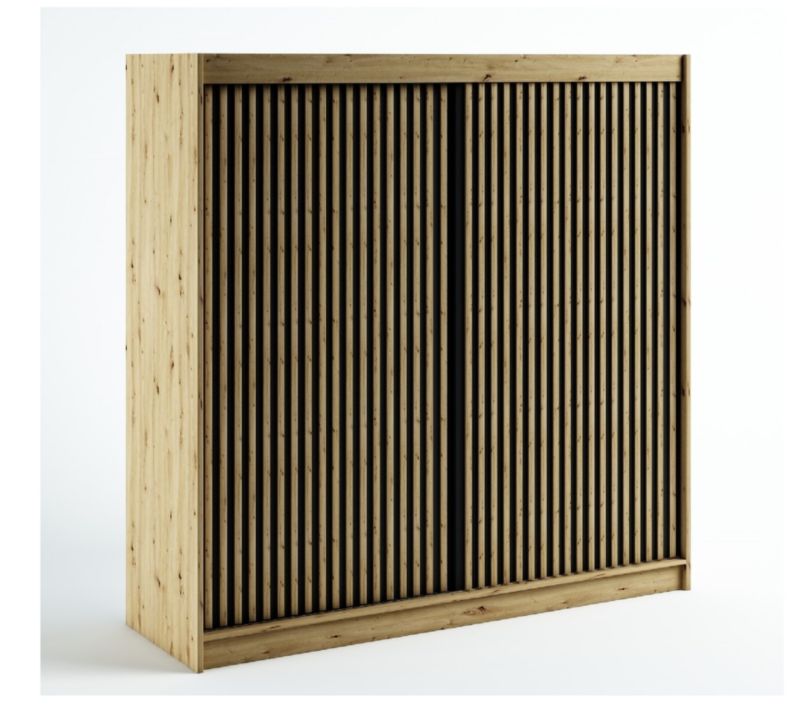 Szafa przesuwna Garderoba Abiks Lamelo 1 200 artisan + czarny 1 szt.