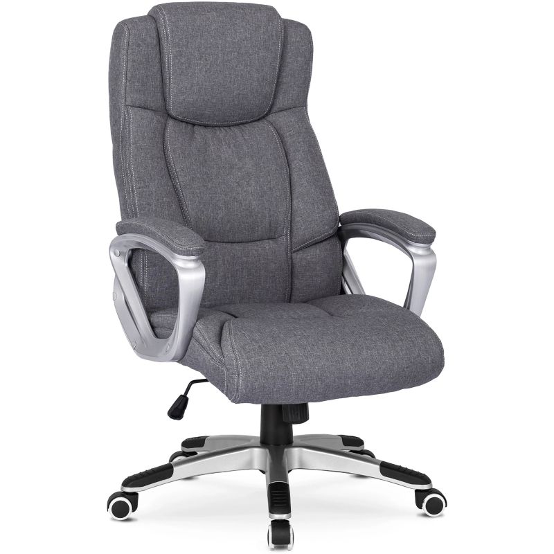 Krzesło Mebel Elite BRAVO Biurowe Obrotowe Fotel Biurowy Obrotowy Do Biurka Szary 1 szt