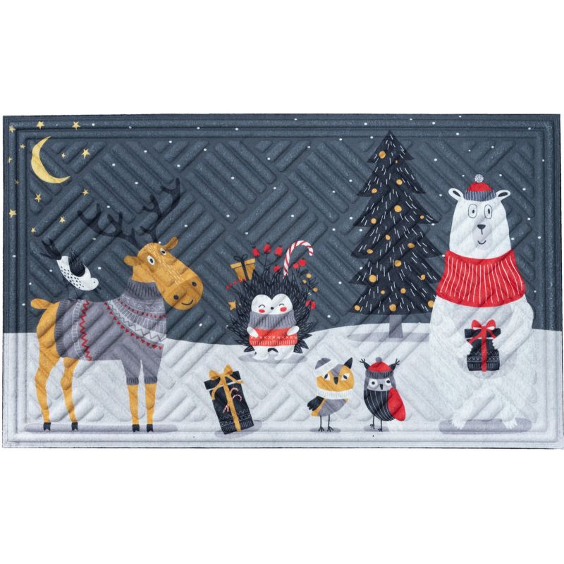 Wycieraczka świąteczna Lima Night Xmas Party 45x75 cm e-floor wielokolory 1 szt