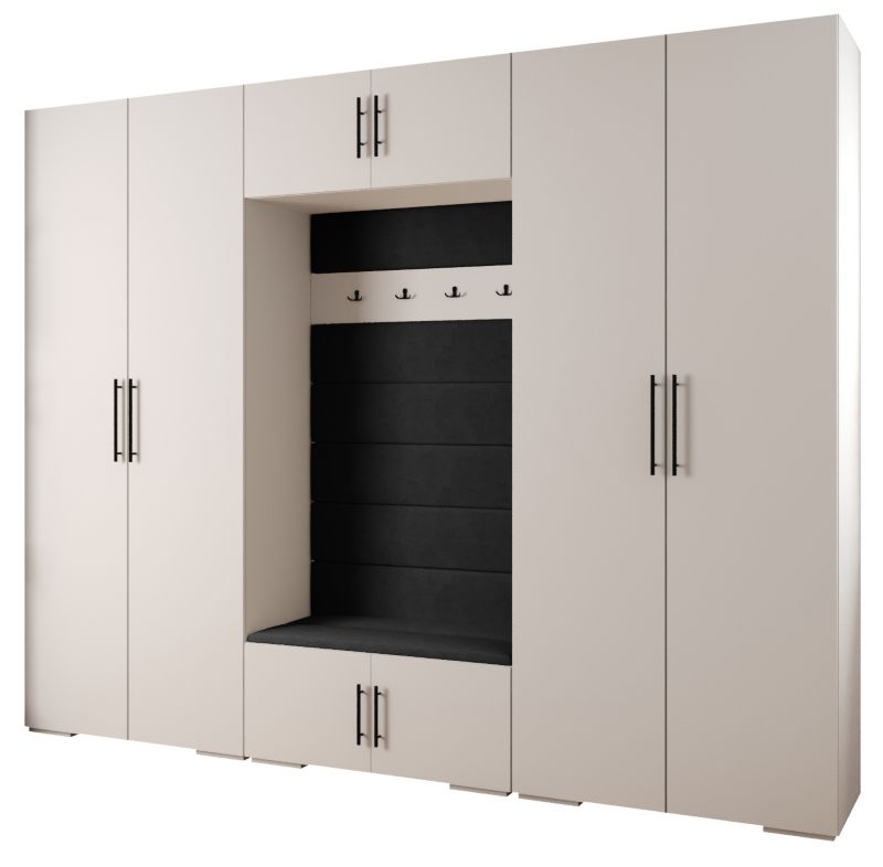 Garderoba do przedpokoju Abiks INOVA 3 Z9 biały+czarny+manila18 1 szt.