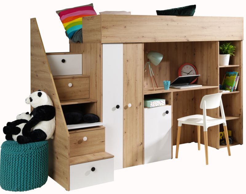 Łóżko piętrowe Antresola Abiks SMART 14 biały 1 szt.