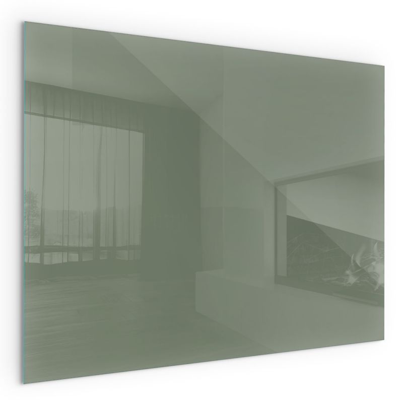 Szklana Podkładka Pod Kominek Prostokąt Wallfluent 80x60 cm Oliwkowy zielony 1 szt.