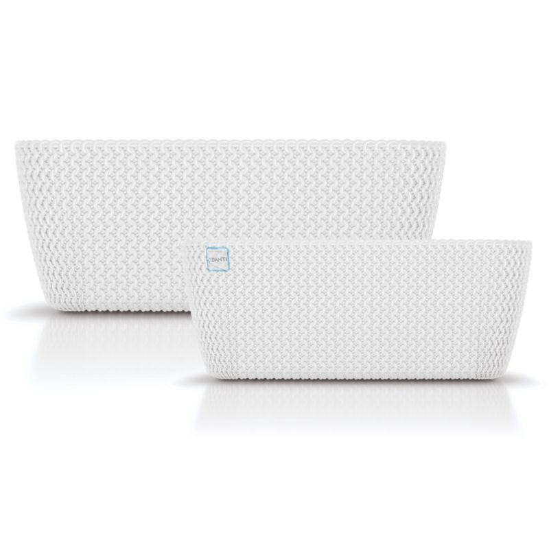 Doniczka EDANTI Ogrodowa Skrzynka 29,7/39,7 cm Na Taras Do Domu Biała 2 szt.