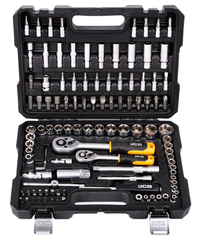 Zestaw JCB narzędziowy warsztatowy klucze nasadowe nasadki torx Cr-v 108el 1szt.