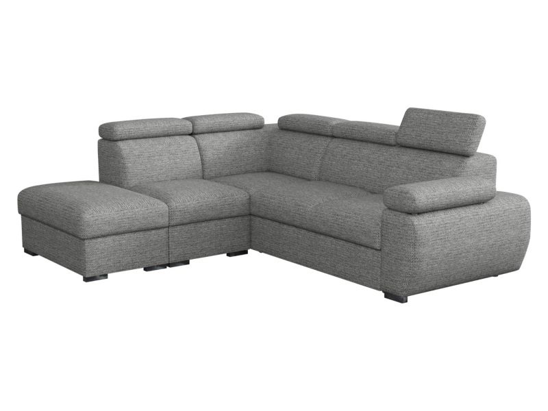 Narożnik z funkcją spania MIRJAN 24 Boston lewy R+1P(65)+2R szara plecionka 1 szt.