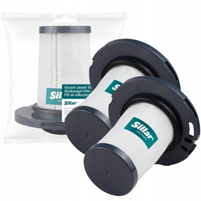 Filtry do odkurzacza, Sillar, zmywalny, do odkurzaczy pionowych, kompatybilny z Rowenta Tefal X-Force Flex, zamiennik, 2szt