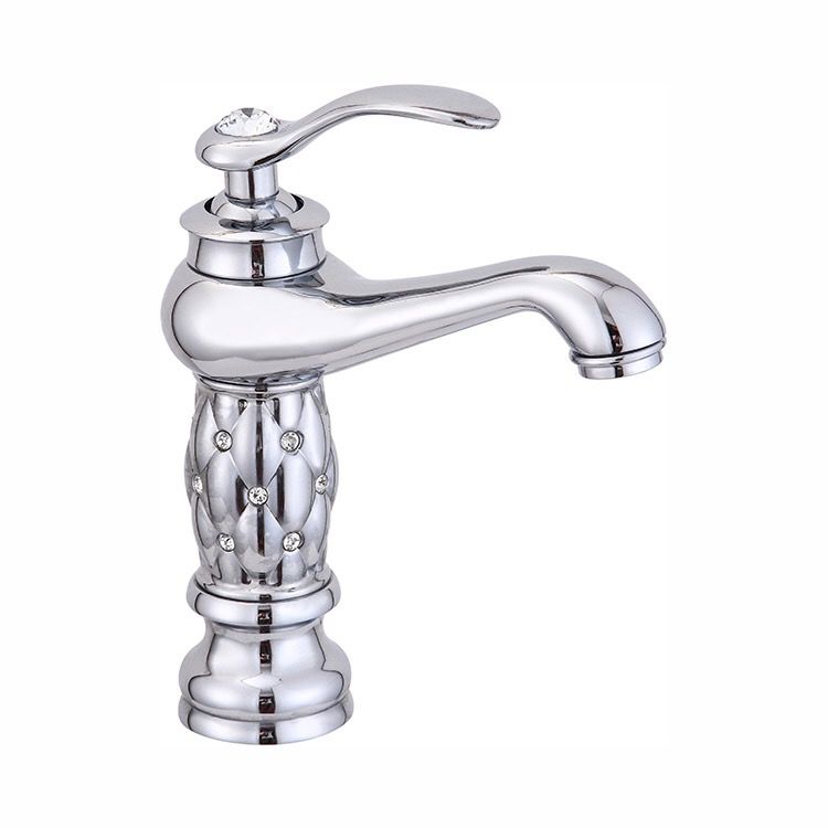 Bateria umywalkowa Lauferi URANIA mosiężna stojąca srebrny chrom retro 1 szt.