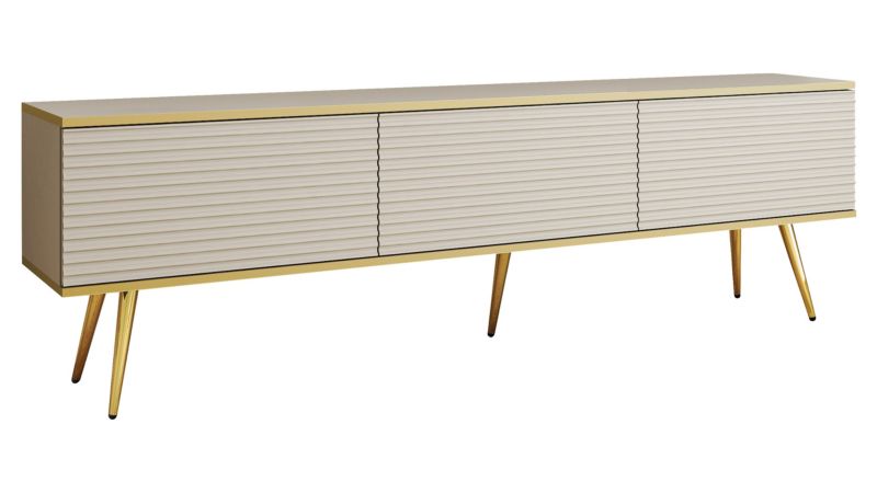 Szafka RTV MIRJAN 24 Oro II na nóżkach beż/złoty 1 szt.