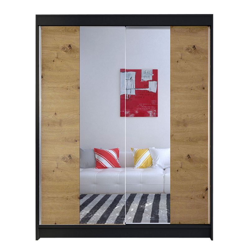 Szafa MIRJAN 24 z drzwiami przesuwnymi Camino II czarny/dąb artisan 1 szt.