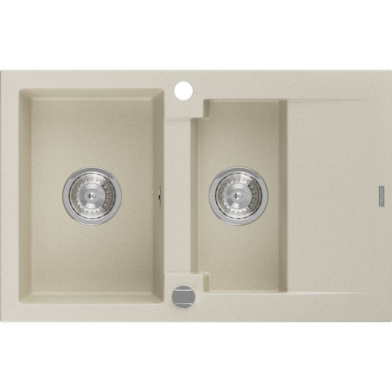 Zlewozmywak granitowy Mexen Gaspar 1,5-komorowy czarny 737x475 mm - 6507731505-77 1 szt.