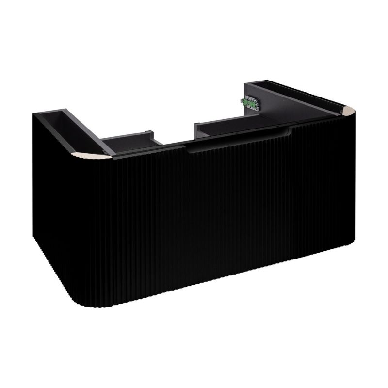 Szafka podumywalkowa Oltens Hamnes 80 cm czarny mat ryflowana płyta MDF 1 szt.