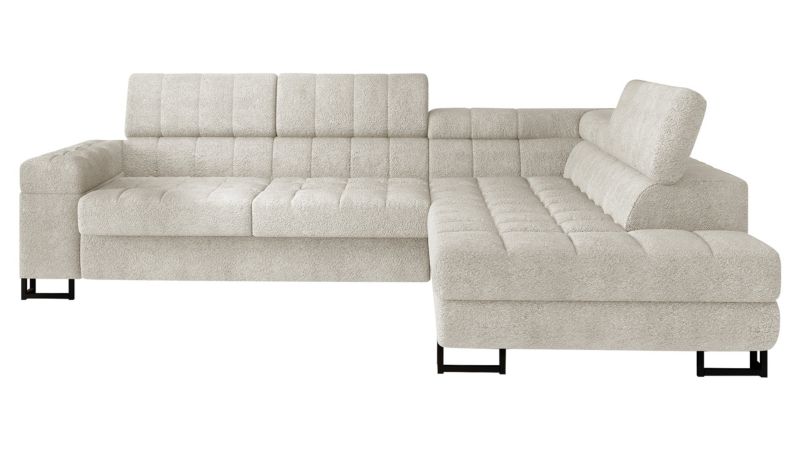 Narożnik z funkcją spania MIRJAN 24 Laris prawy szarobeżowy 1 szt.