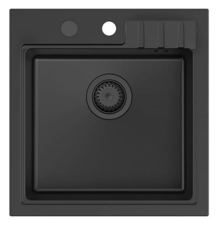 Zlewozmywak granitowy Quadron Peter 110 50x52 cm czarny pure carbon 1-komorowy 1 szt.